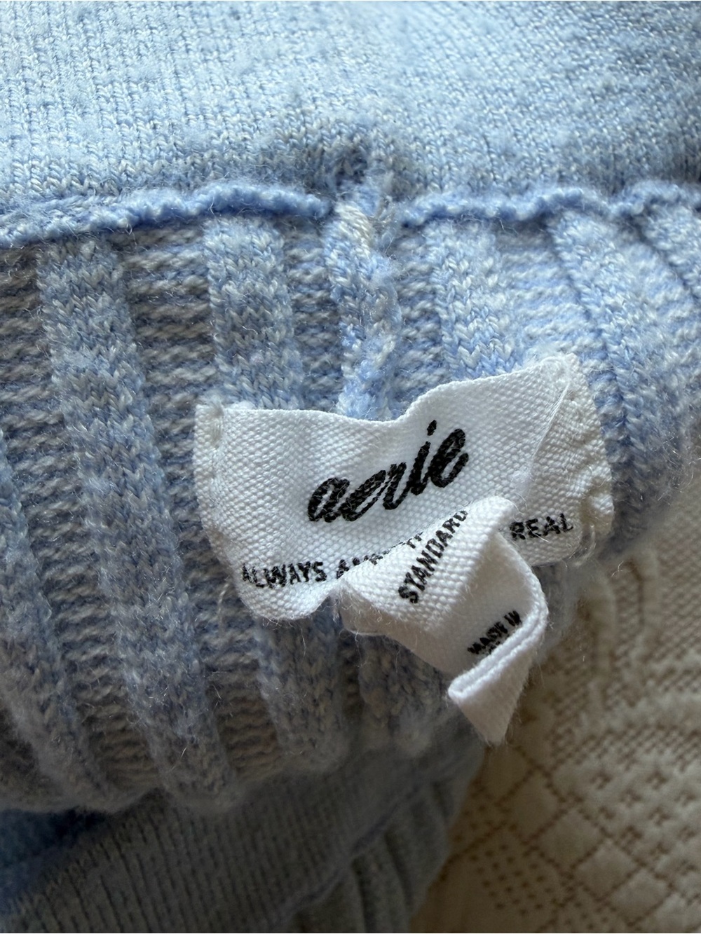 Aerie women's Light Blue Knit Sweater pants leggings - XS  GUC - Picture 3 of 6